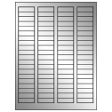 1.7225" x 0.5" Silver Foil Rectangular Sheet Labels