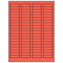 1.7225" x 0.5" Red Rectangular Sheet Labels