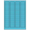 1.7225" x 0.5" Turquoise Rectangular Sheet Labels