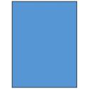 8.5" x 11" Fluorescent Blue Rectangular Sheet Labels
