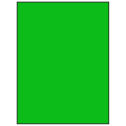 8.5" x 11" Fluorescent Green Rectangular Sheet Labels