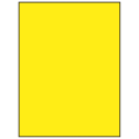 8.5" x 11" Fluorescent Yellow Rectangular Sheet Labels