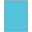 8.5" x 11" Turquoise Rectangular Sheet Labels