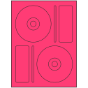 4.656" x 4.656" Fluorescent Pink Sheet Labels