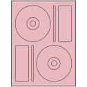 4.656" x 4.656" Pastel Pink Sheet Labels