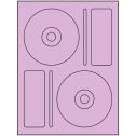 4.656" x 4.656" Pastel Purple Sheet Labels
