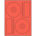 4.656" x 4.656" Red Sheet Labels