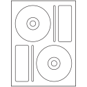 4.656" x 4.656" White Vinyl Drum Sheet Labels