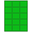 2.6875" x 2" Fluorescent Green Rectangular Sheet Labels