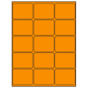 2.6875" x 2" Fluorescent Orange Rectangular Sheet Labels