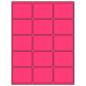 2.6875" x 2" Fluorescent Pink Rectangular Sheet Labels