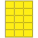 2.6875" x 2" Fluorescent Yellow Rectangular Sheet Labels