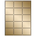 2.6875" x 2" Gold Foil Rectangular Sheet Labels
