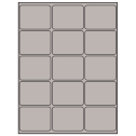 2.6875" x 2" Gray Rectangular Sheet Labels