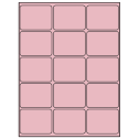 2.6875" x 2" Pastel Pink Rectangular Sheet Labels