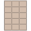 2.6875" x 2" Pastel Tan Rectangular Sheet Labels