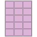 2.6875" x 2" Pastel Purple Rectangular Sheet Labels