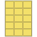 2.6875" x 2" Pastel Yellow Rectangular Sheet Labels