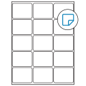 2.6875" x 2" White Rectangular Sheet Labels - Removable Adhesive