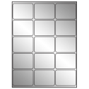 2.6875" x 2" Silver Foil Rectangular Sheet Labels