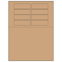 3.1875" x 1" Brown Kraft Rectangular Sheet Labels
