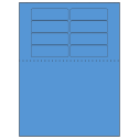 3.1875" x 1" Fluorescent Blue Rectangular Sheet Labels