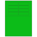 3.1875" x 1" Fluorescent Green Rectangular Sheet Labels