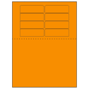 3.1875" x 1" Fluorescent Orange Rectangular Sheet Labels