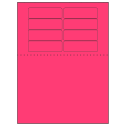 3.1875" x 1" Fluorescent Pink Rectangular Sheet Labels