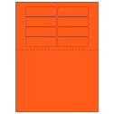 3.1875" x 1" Fluorescent Red Rectangular Sheet Labels