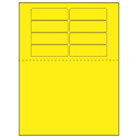 3.1875" x 1" Fluorescent Yellow Rectangular Sheet Labels