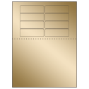 3.1875" x 1" Gold Foil Rectangular Sheet Labels