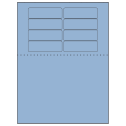 3.1875" x 1" Pastel Blue Rectangular Sheet Labels