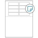 3.1875" x 1" White Rectangular Sheet Labels - Removable Adhesive