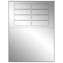 3.1875" x 1" Silver Foil Rectangular Sheet Labels