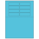 3.1875" x 1" Turquoise Rectangular Sheet Labels