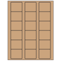 2.125" x 1.75" Brown Kraft Rectangular Sheet Labels