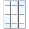 2.125" x 1.75" Crystal Clear Rectangular Sheet Labels