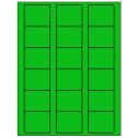 2.125" x 1.75" Fluorescent Green Rectangular Sheet Labels