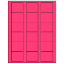 2.125" x 1.75" Fluorescent Pink Rectangular Sheet Labels