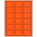 2.125" x 1.75" Fluorescent Red Rectangular Sheet Labels