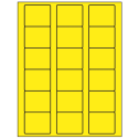 2.125" x 1.75" Fluorescent Yellow Rectangular Sheet Labels