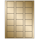 2.125" x 1.75" Gold Foil Rectangular Sheet Labels
