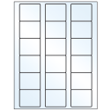 2.125" x 1.75" White Mid Gloss Rectangular Sheet Labels