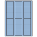 2.125" x 1.75" Pastel Blue Rectangular Sheet Labels