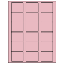 2.125" x 1.75" Pastel Pink Rectangular Sheet Labels