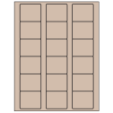 2.125" x 1.75" Pastel Tan Rectangular Sheet Labels