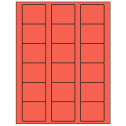 2.125" x 1.75" Red Rectangular Sheet Labels