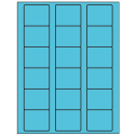 2.125" x 1.75" Turquoise Rectangular Sheet Labels