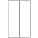 4.25" x 7" White Rectangular Sheet Labels